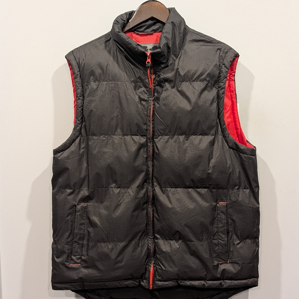 Fahrenheit Black and Red Men's Puffer Vest Size M